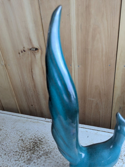 Vintage Blue Mountain Pottery Bird Sculpture BMP 17" Tall