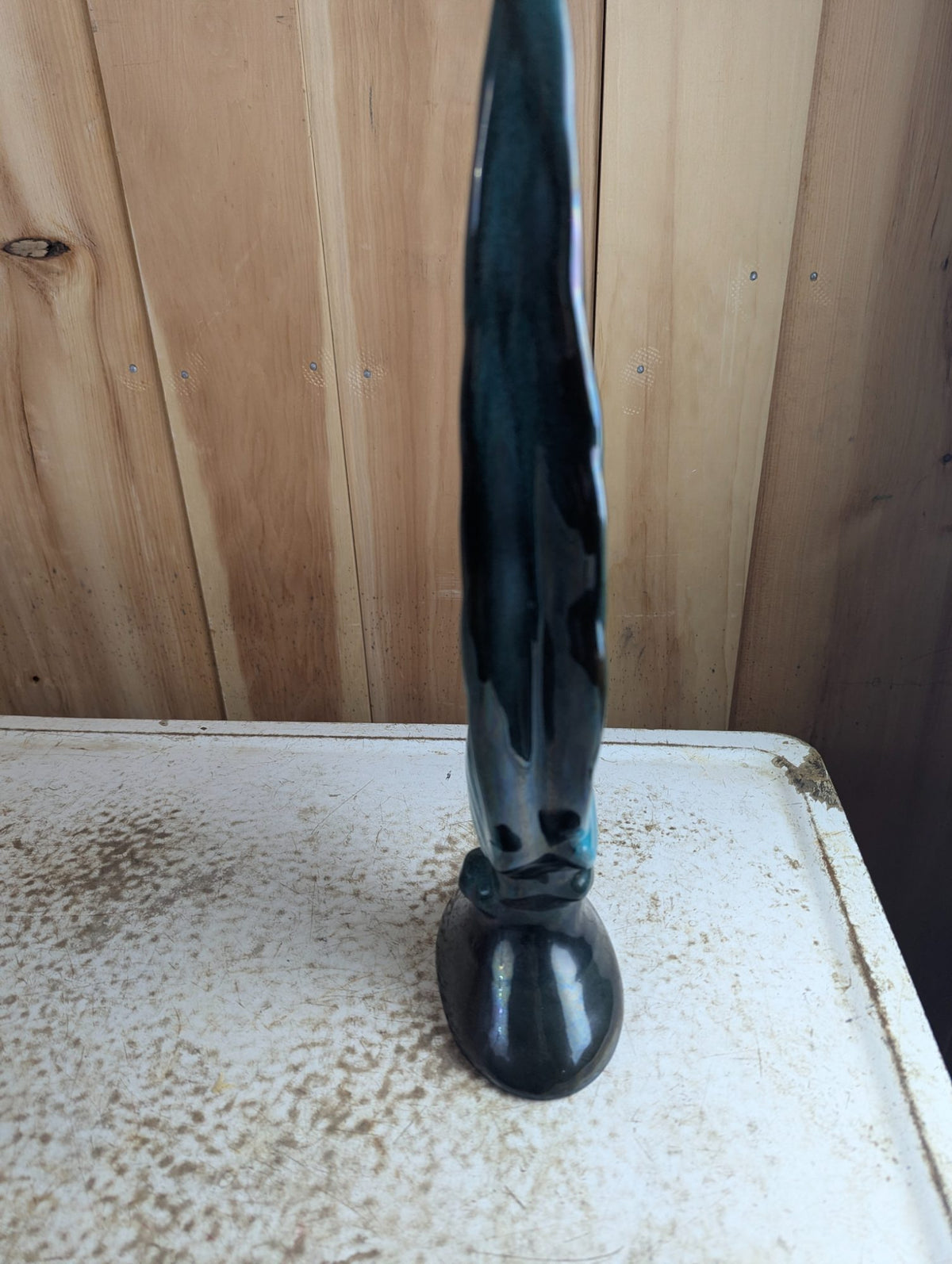 Vintage Blue Mountain Pottery Bird Sculpture BMP 17" Tall