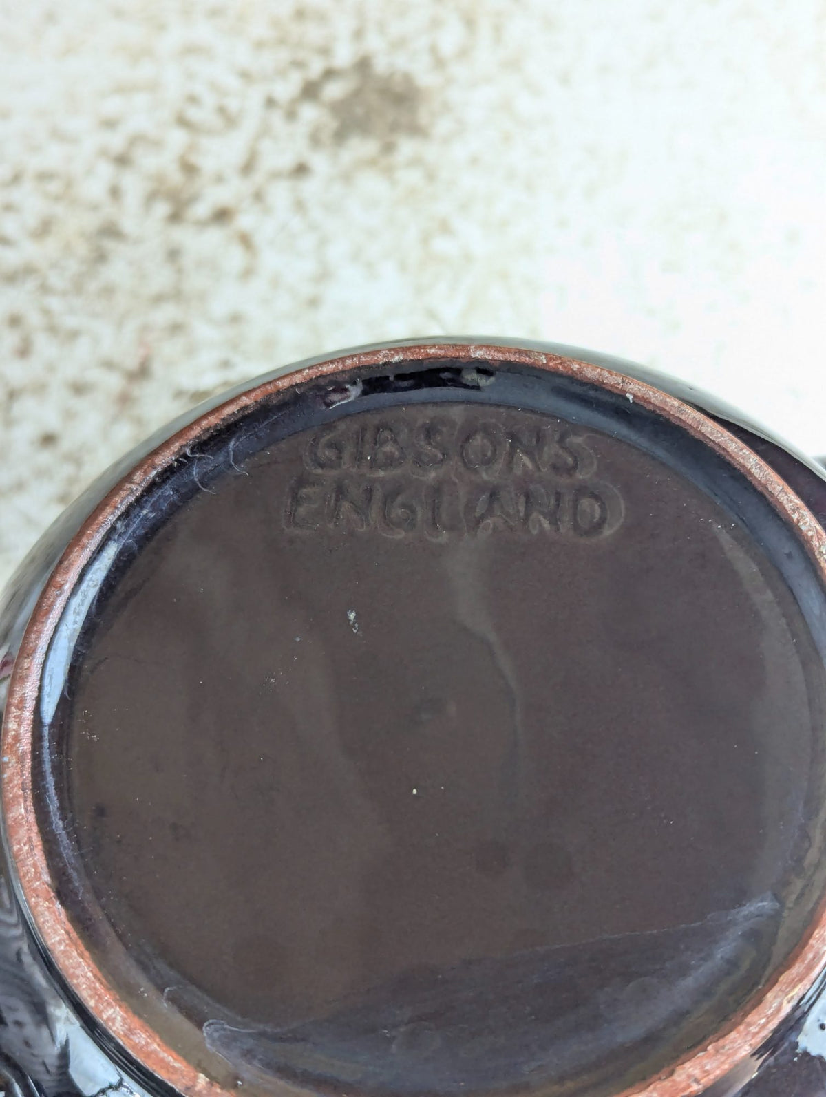 Vintage Gibsons England Black Glazed Ceramic Teapot