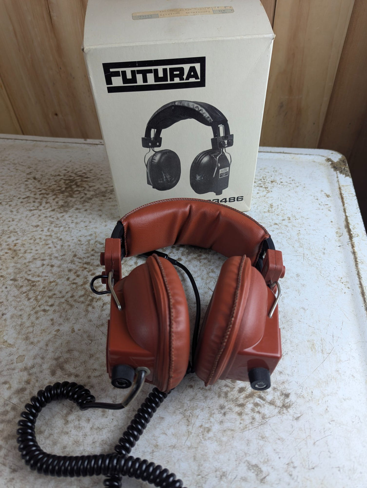 1970s Futura Dynamic Stereo Headphones - Tested Working with Box