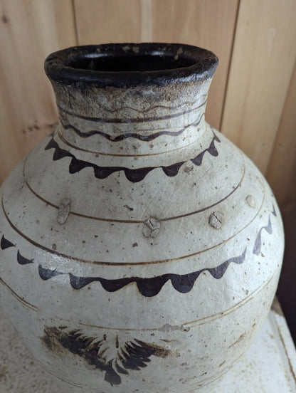 Antique Chinese Cizhou Ware Slip-Glazed Wine Jar 23" Tall