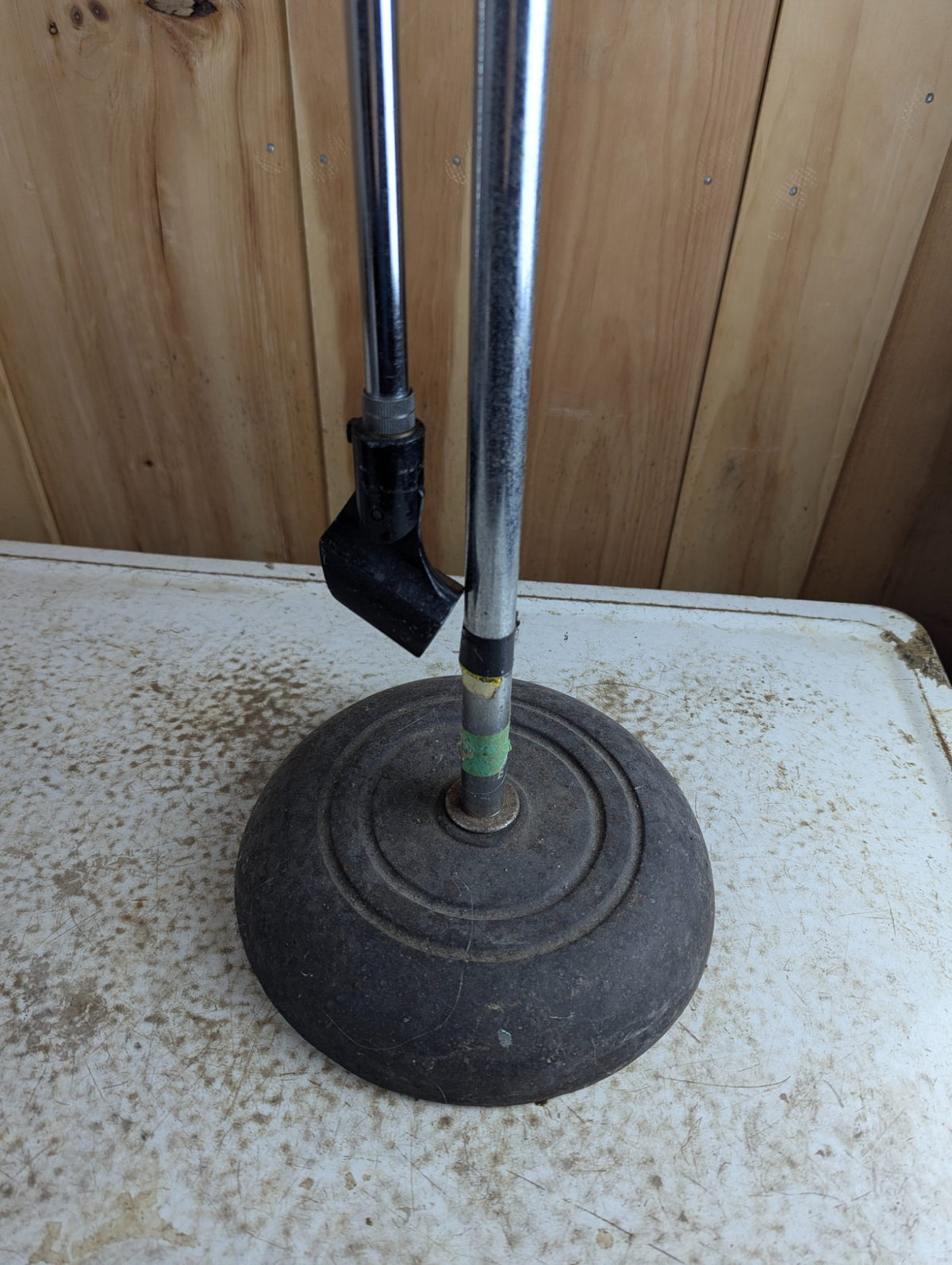 Vintage Heavy Base Microphone Stand with Boom Arm