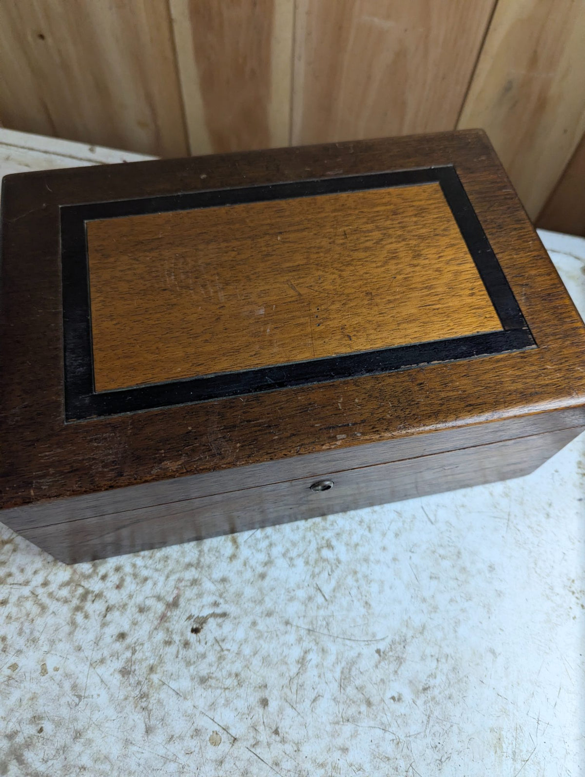 Vintage Wood Humidor Tobacco Box