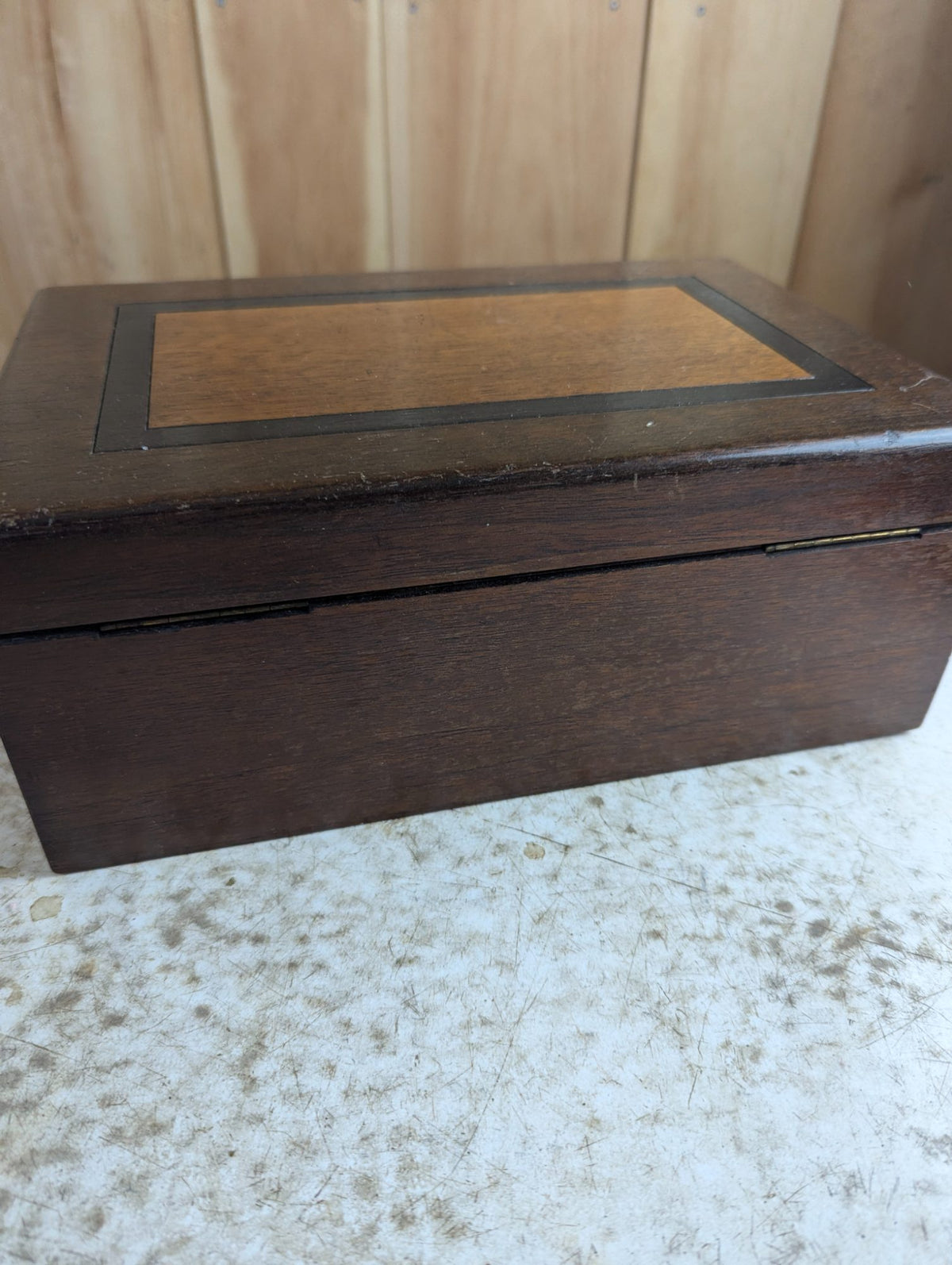 Vintage Wood Humidor Tobacco Box