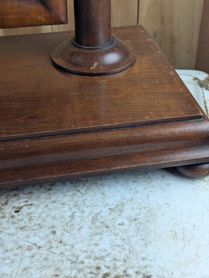 Antique Victorian Wooden Tabletop Dressing Shaving Mirror