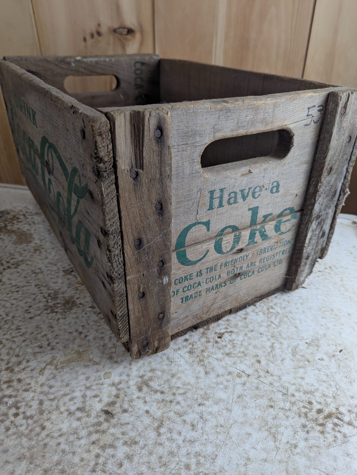 1965 Wooden Coca-Cola Soda Crate