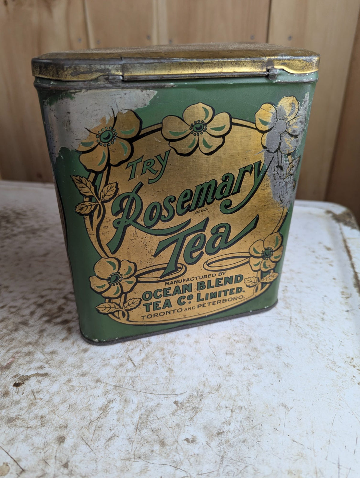 Vintage Rosemary Tea Ocean Blend Tea Tin Peterborough Toronto