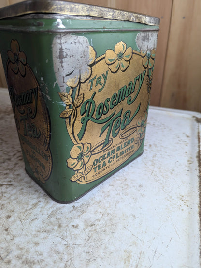 Vintage Rosemary Tea Ocean Blend Tea Tin Peterborough Toronto