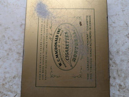 1950s Macdonald's Gold Standard Virginia Flat-50 Cigarette Tin