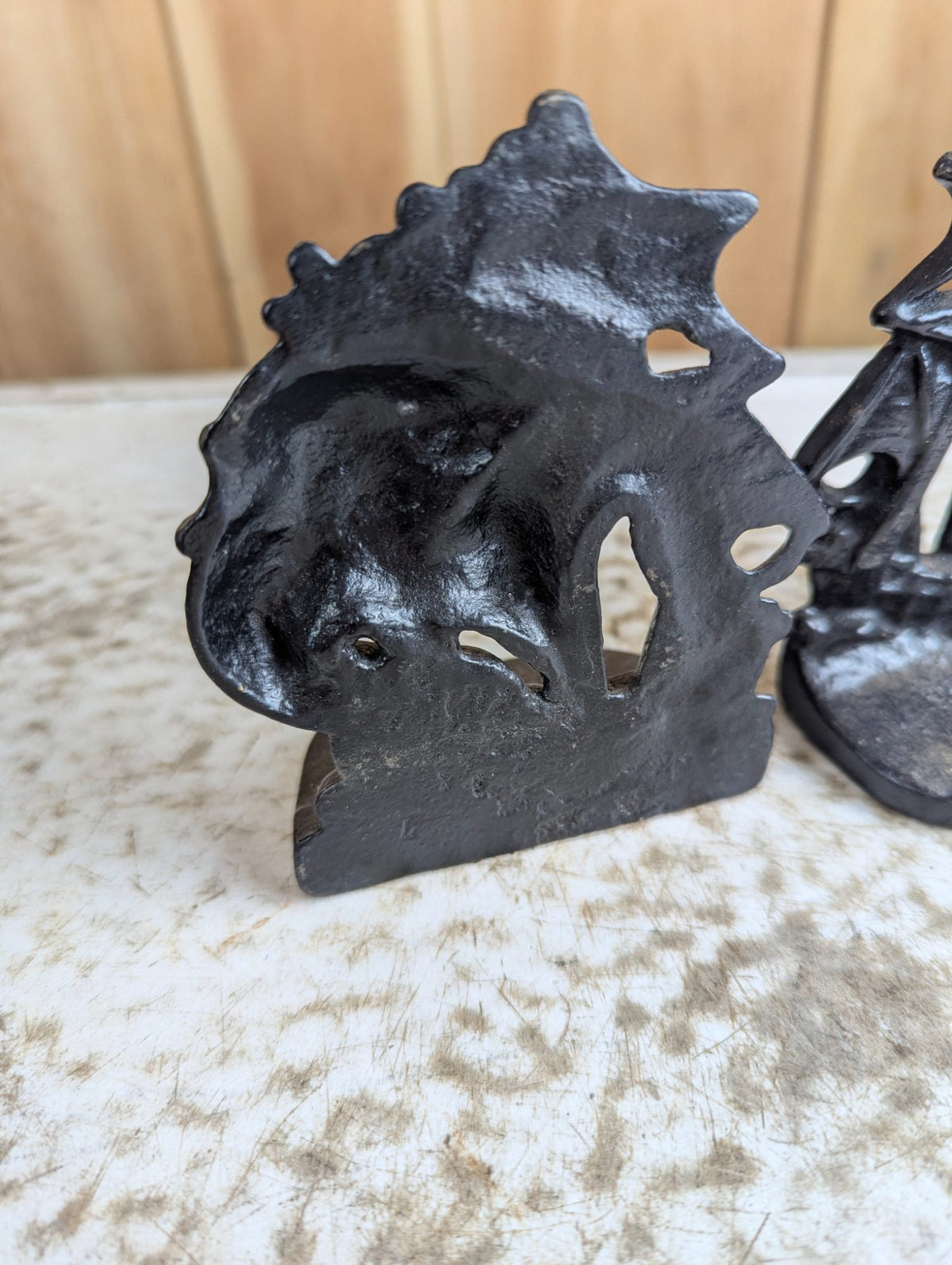 Pair of Vintage Cast Iron Ship Bookends