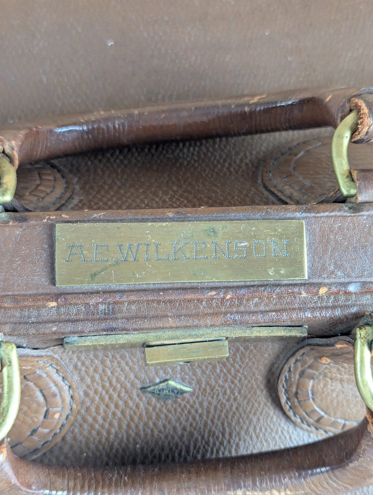 Antique 1910s Henry Likly & Co Leather Gladstone Doctor's Bag
