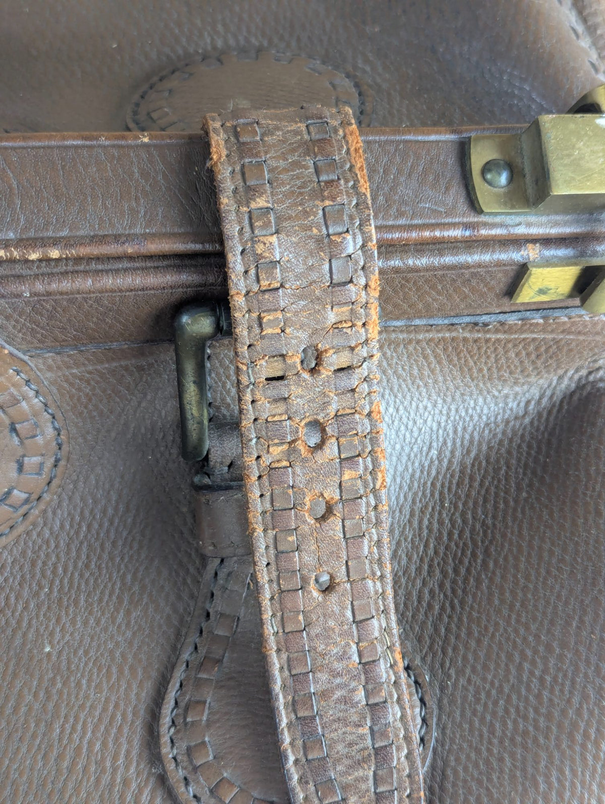 Antique 1910s Henry Likly & Co Leather Gladstone Doctor's Bag