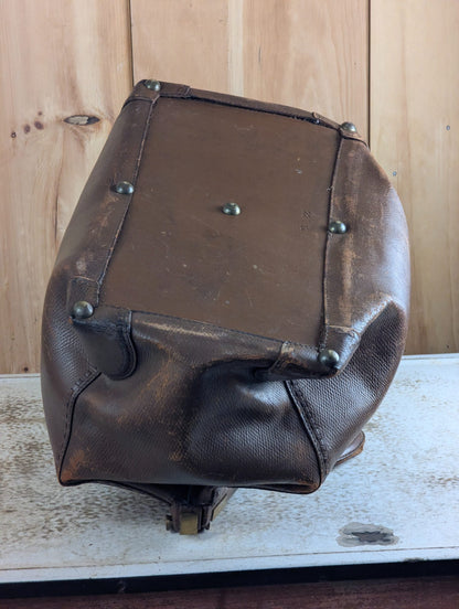 Antique 1910s Henry Likly & Co Leather Gladstone Doctor's Bag