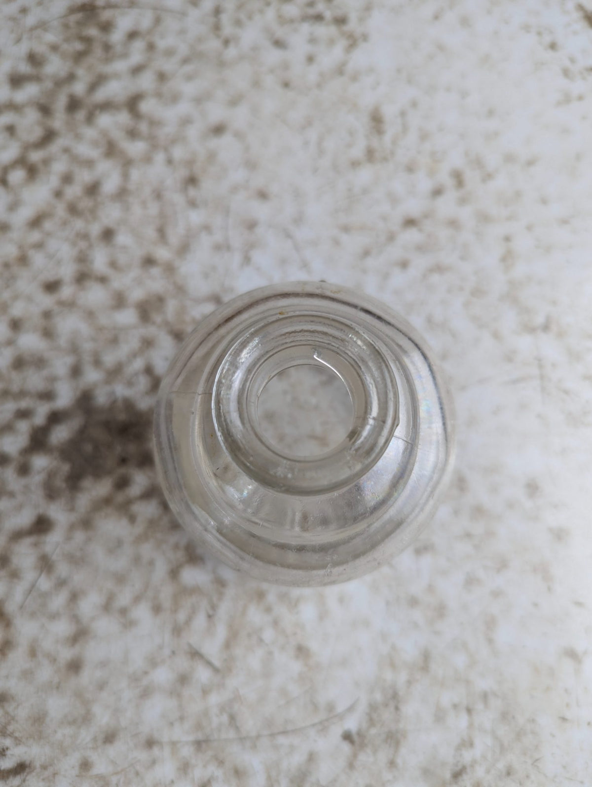 Vintage Waterman's Ideal Ink 4 oz Clear Glass Bottle