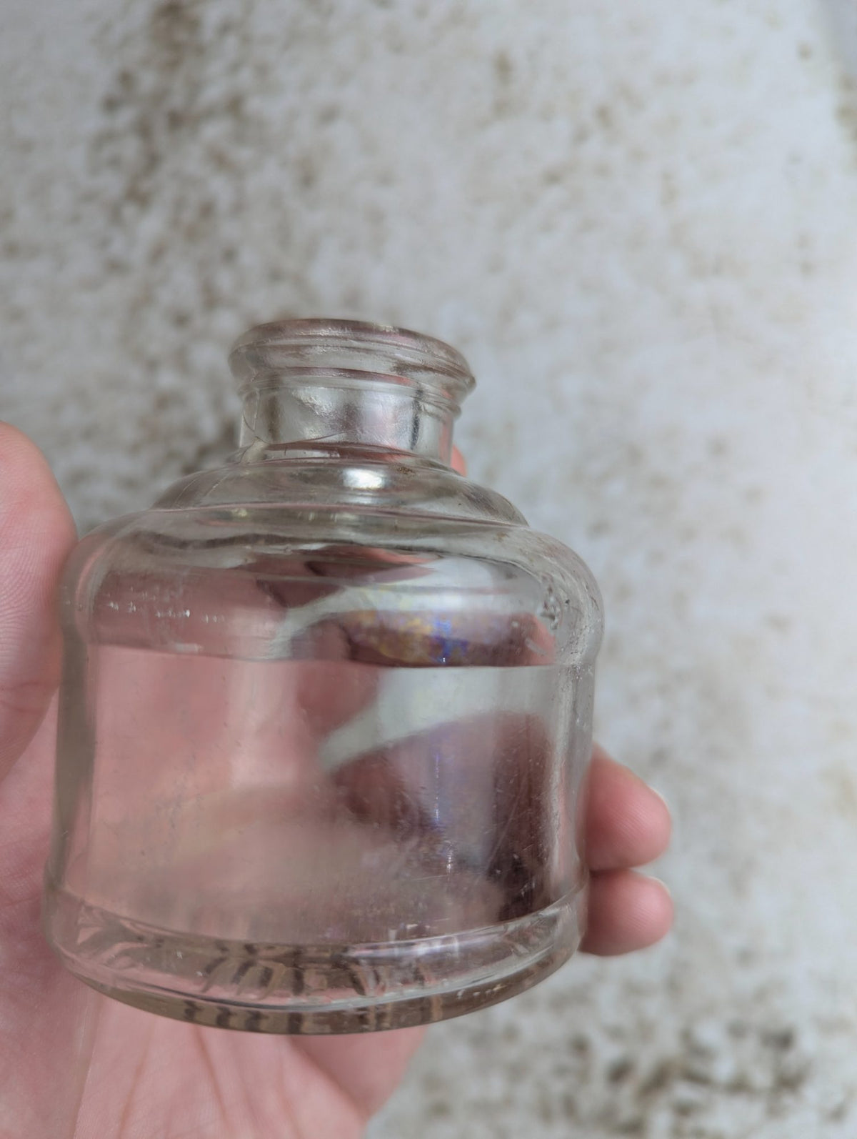 Vintage Waterman's Ideal Ink 4 oz Clear Glass Bottle