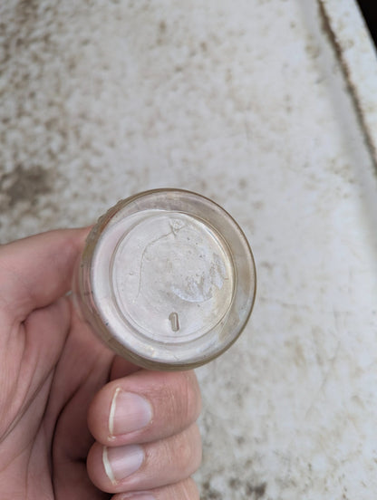 1920s Sheaffer Skrip Ink Clear Embossed Glass Bottle