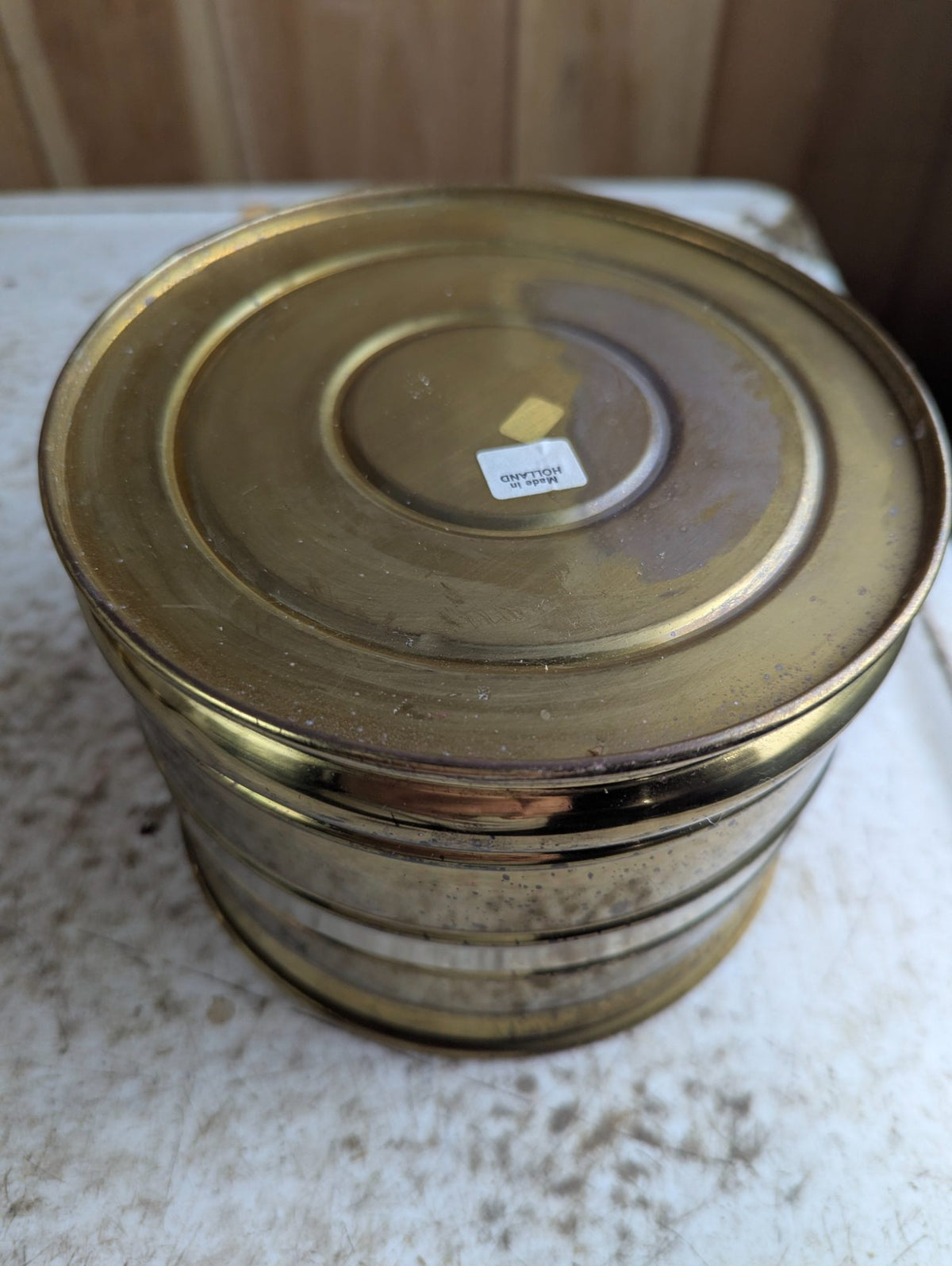 Vintage Dutch Brass Planter 6.5"
