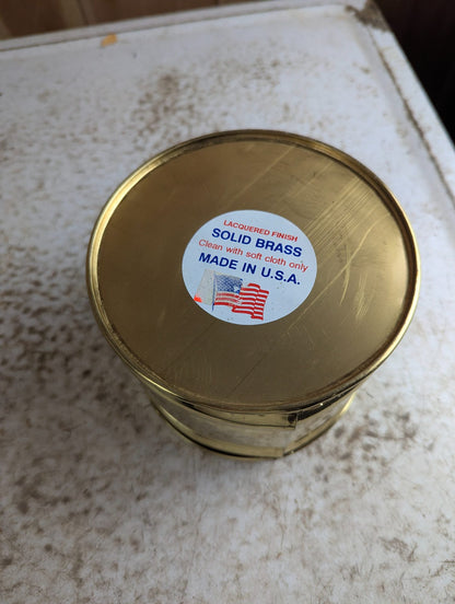 Hammered Brass Planter 6"