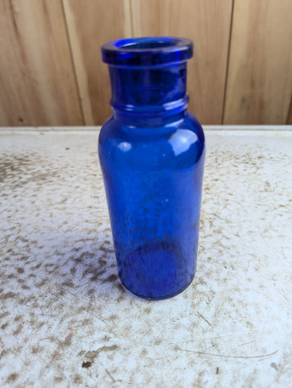 Vintage Cobalt Blue Medicine Apothecary Bottle