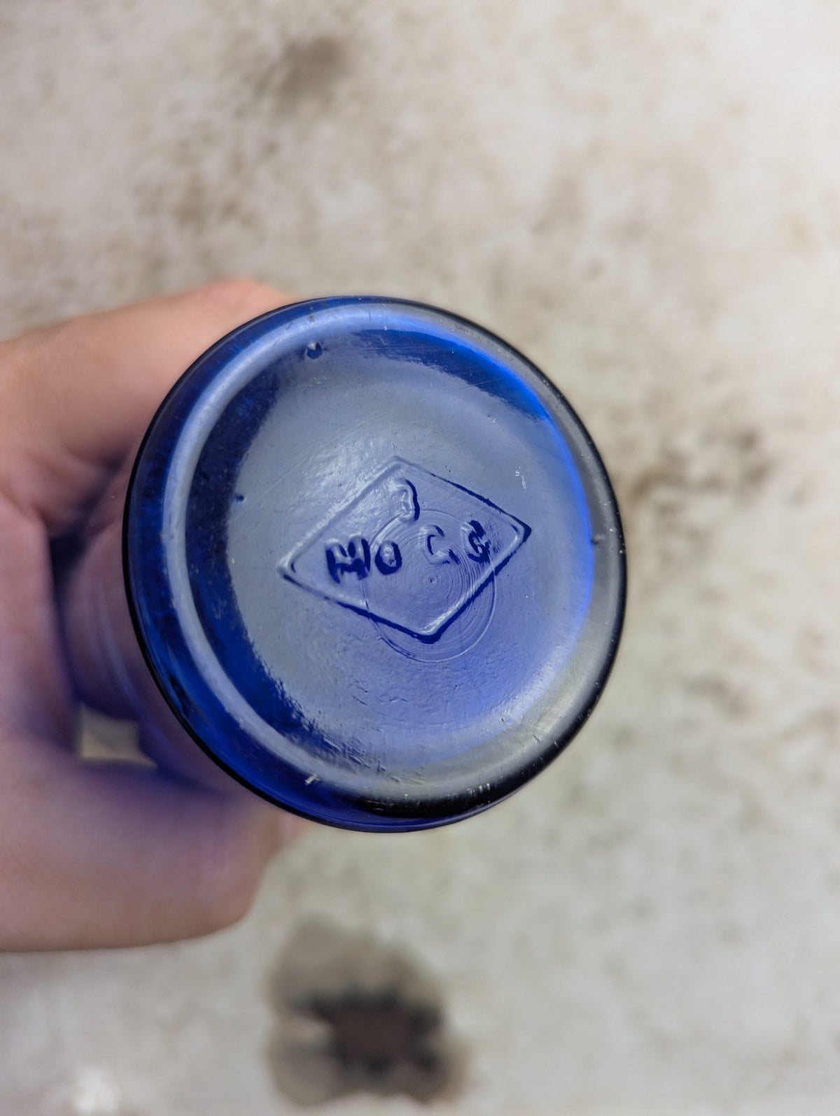 Vintage Cobalt Blue Medicine Apothecary Bottle