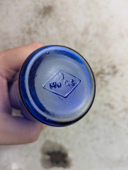 Vintage Cobalt Blue Medicine Apothecary Bottle