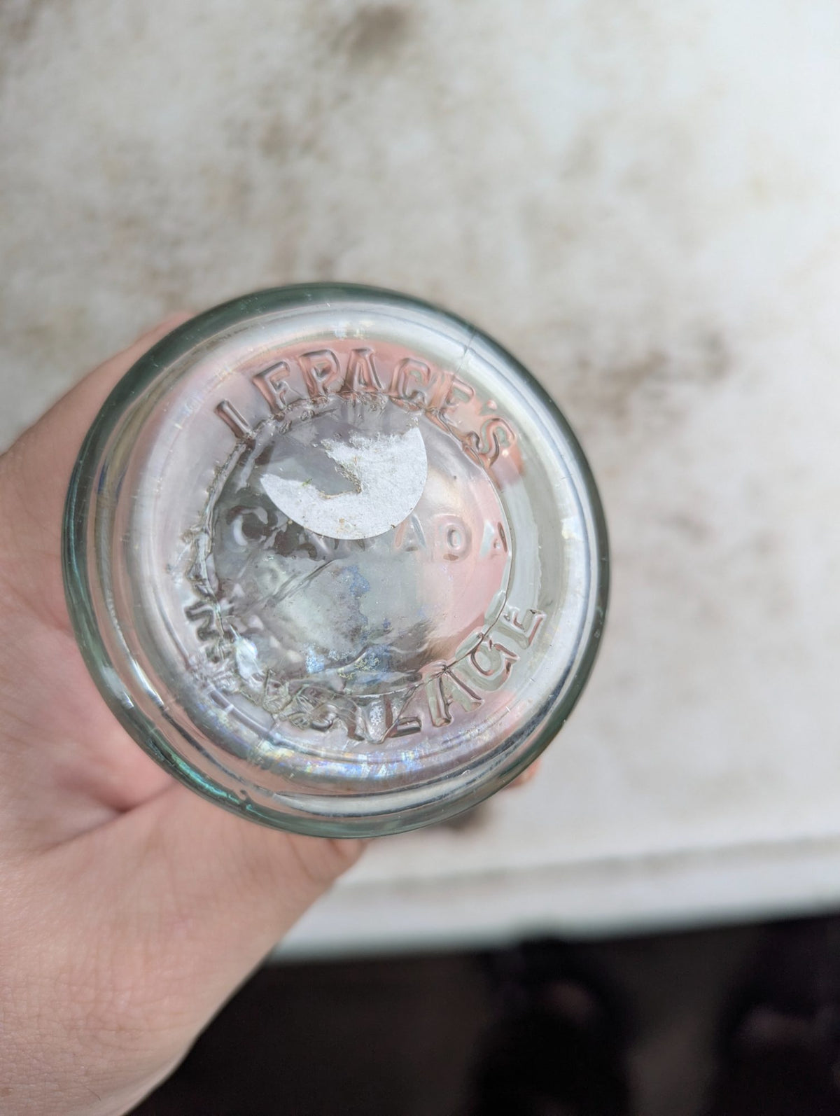 Antique Le Page's Mucilage Glue Aqua Glass Bottle
