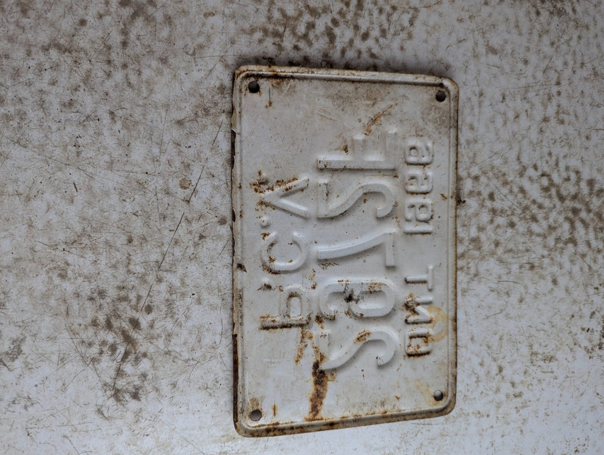 1966 Ontario Public Commercial Vehicle (PCV) License Plate '2972F'