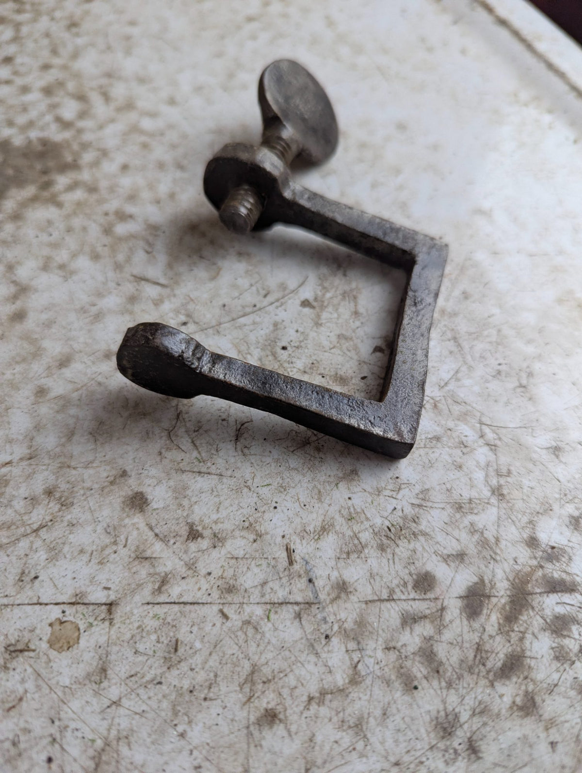 Antique Hand-Forged 2" Quilting Thumb-Screw Clamp
