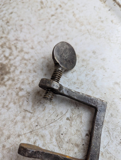 Antique Hand-Forged 2" Quilting Thumb-Screw Clamp