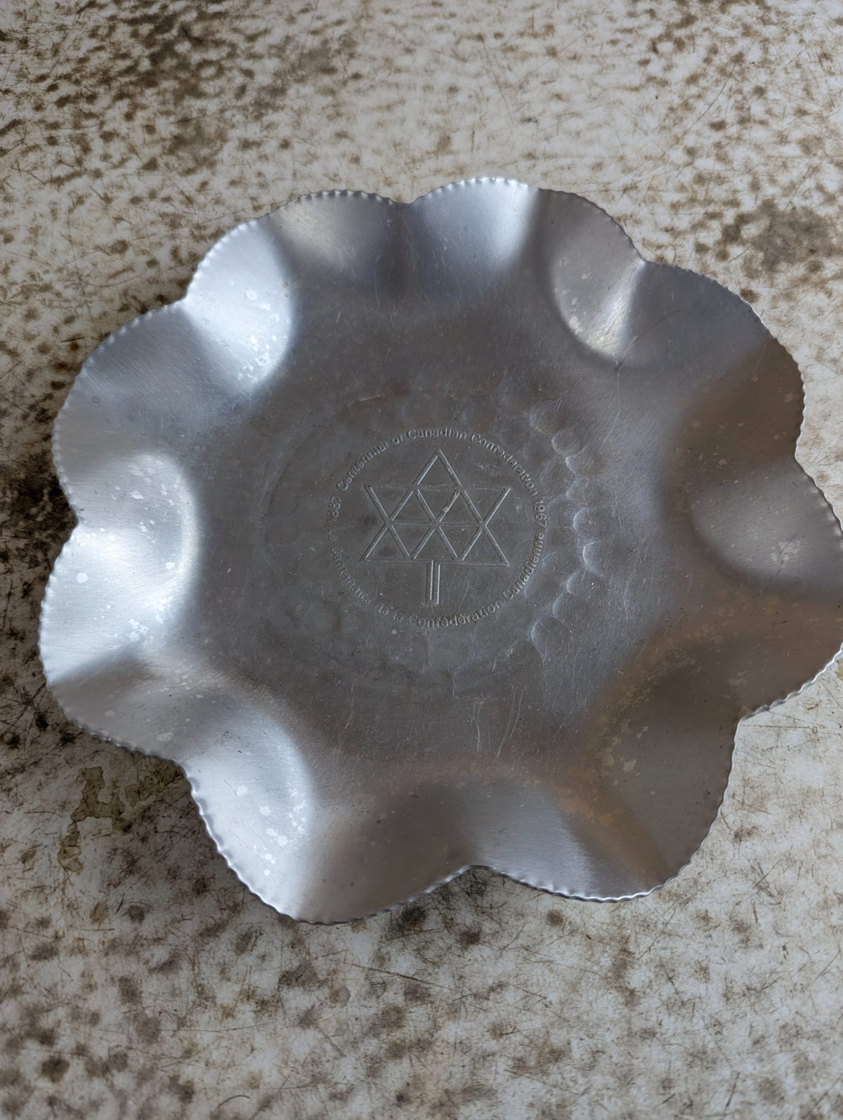 1967 Canadian Centennial Aluminum Trinket Dish