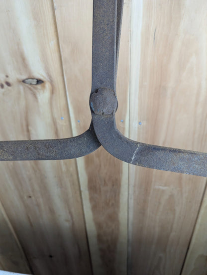 Antique Primitive Forged Iron Ice Log Tongs