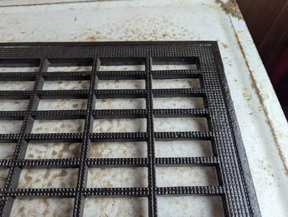 Vintage 14.75" x 12" Cast Iron Floor Register Grate