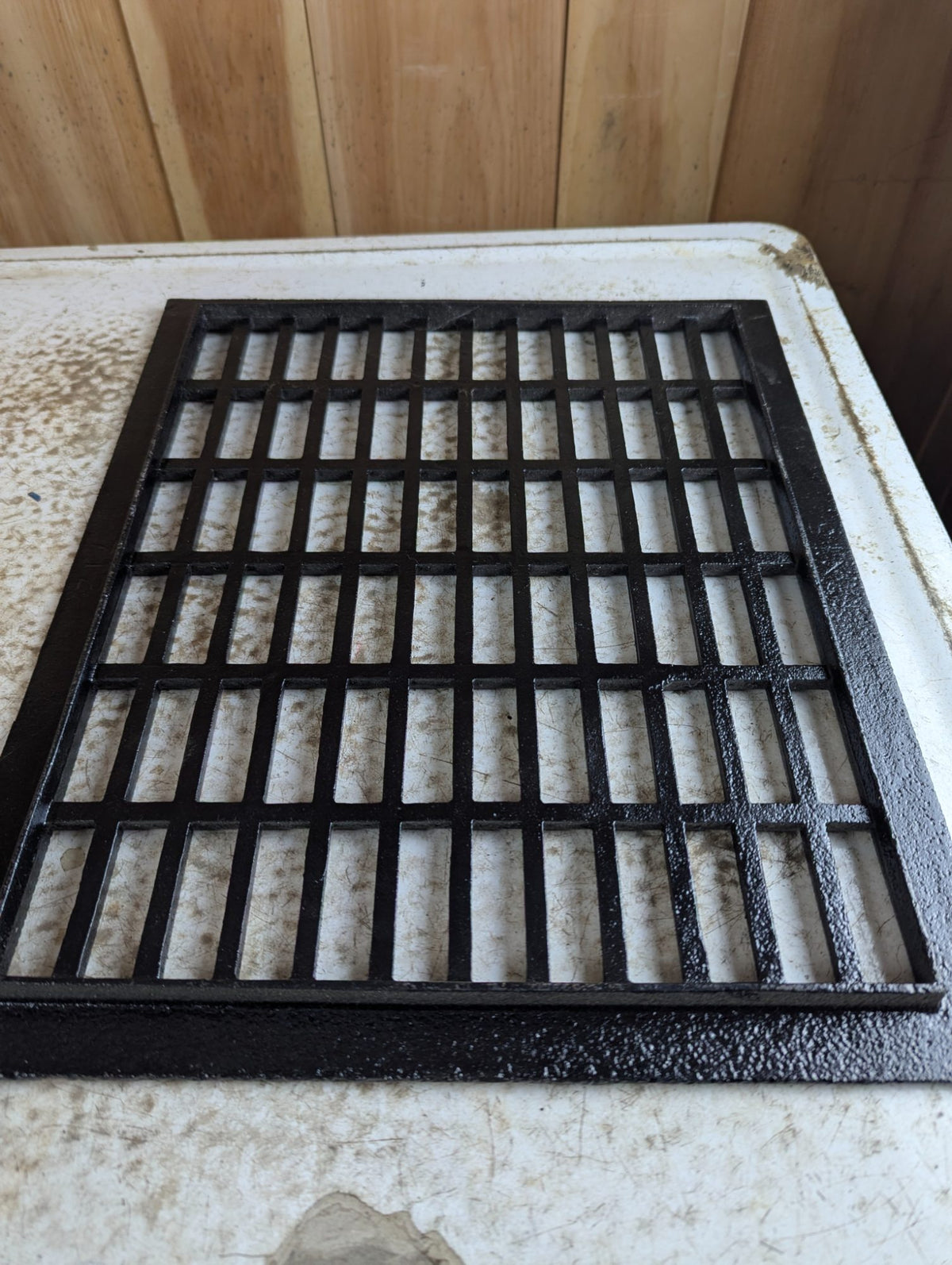 Vintage 14.75" x 12" Cast Iron Floor Register Grate