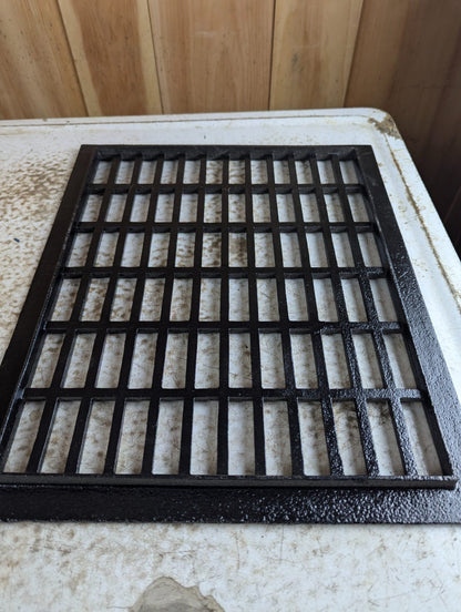 Vintage 14.75" x 12" Cast Iron Floor Register Grate