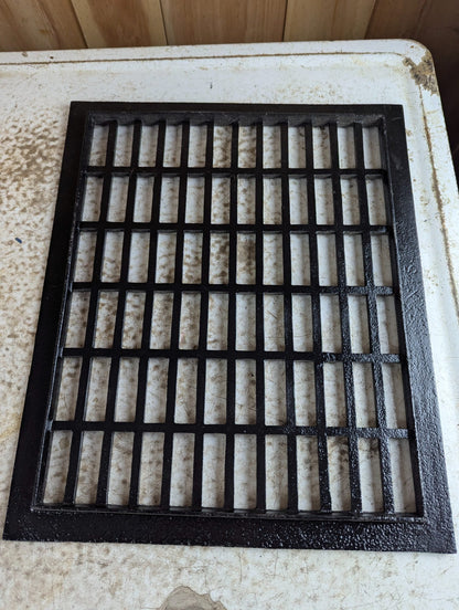 Vintage 14.75" x 12" Cast Iron Floor Register Grate