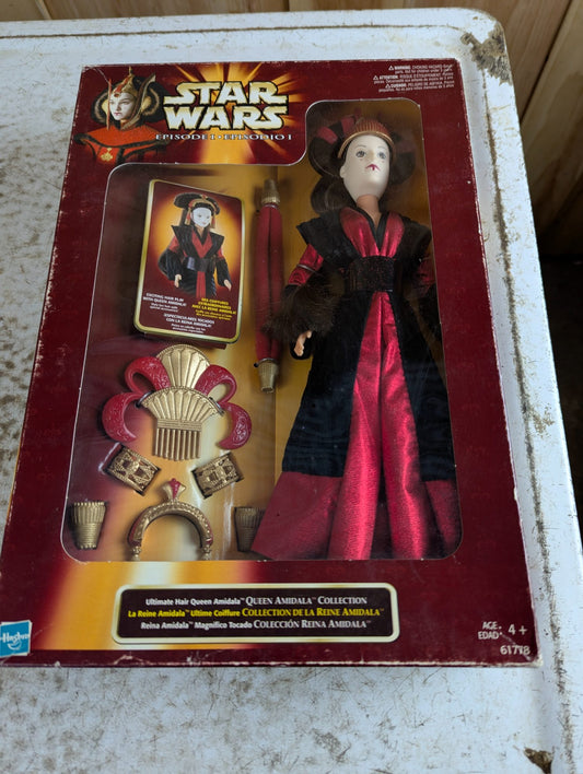 1998 Hasbo Star Wars Episode I 'Ultimate Hair' Queen Amidala Collection Doll - NRFB