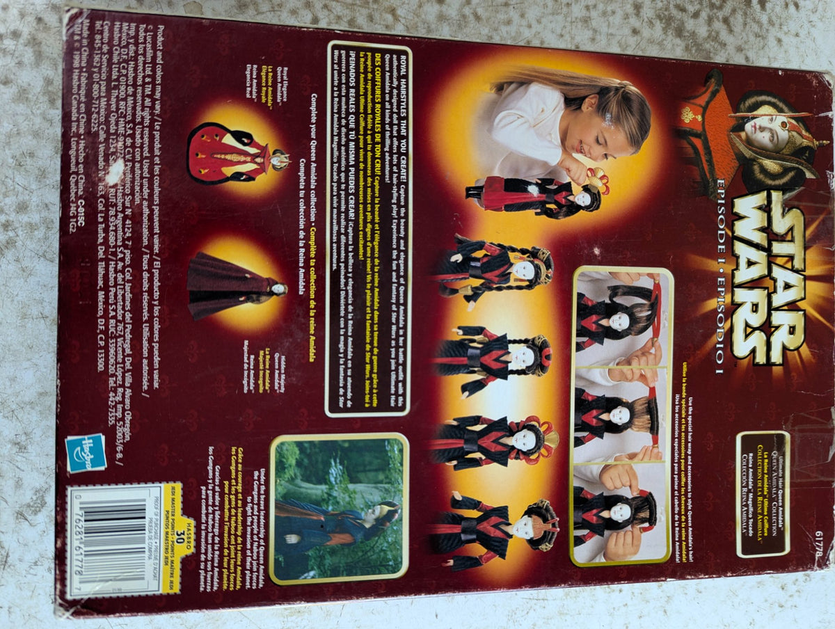 1998 Hasbo Star Wars Episode I 'Ultimate Hair' Queen Amidala Collection Doll - NRFB