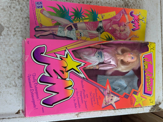 1985 Hasbro Jem Jerrica "Truly Outrageous" Doll - Complete in Opened Box