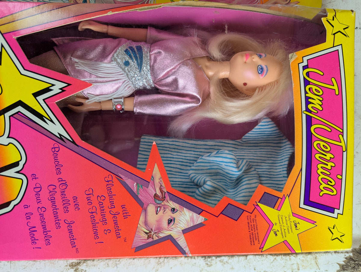 1985 Hasbro Jem Jerrica "Truly Outrageous" Doll - Complete in Opened Box