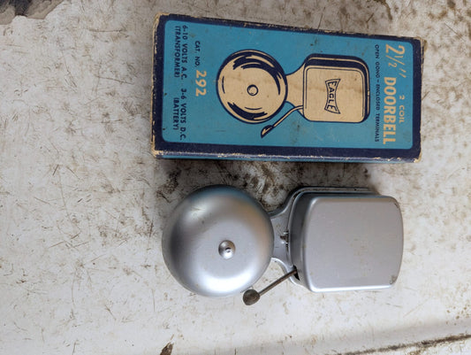 Vintage Eagle Electric 2.5" Doorbell in Box