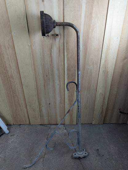 Vintage Cast Iron and Aluminum 52" Exterior Lamp Bracket
