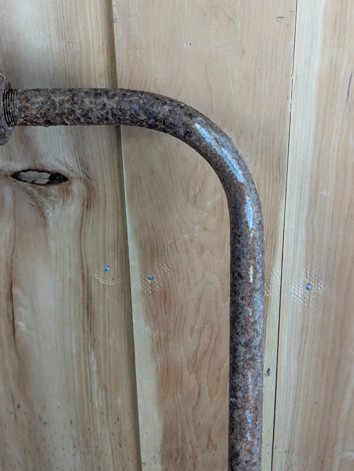 Vintage Cast Iron and Aluminum 52" Exterior Lamp Bracket