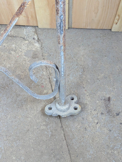 Vintage Cast Iron and Aluminum 52" Exterior Lamp Bracket