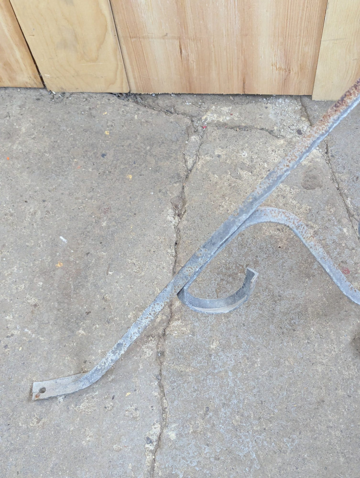 Vintage Cast Iron and Aluminum 52" Exterior Lamp Bracket