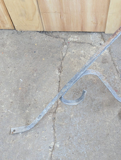 Vintage Cast Iron and Aluminum 52" Exterior Lamp Bracket