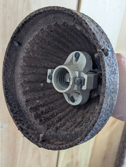 Vintage Cast Iron and Aluminum 52" Exterior Lamp Bracket