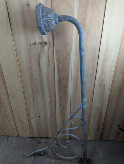 Vintage Cast Aluminum 52" Exterior Lamp Bracket