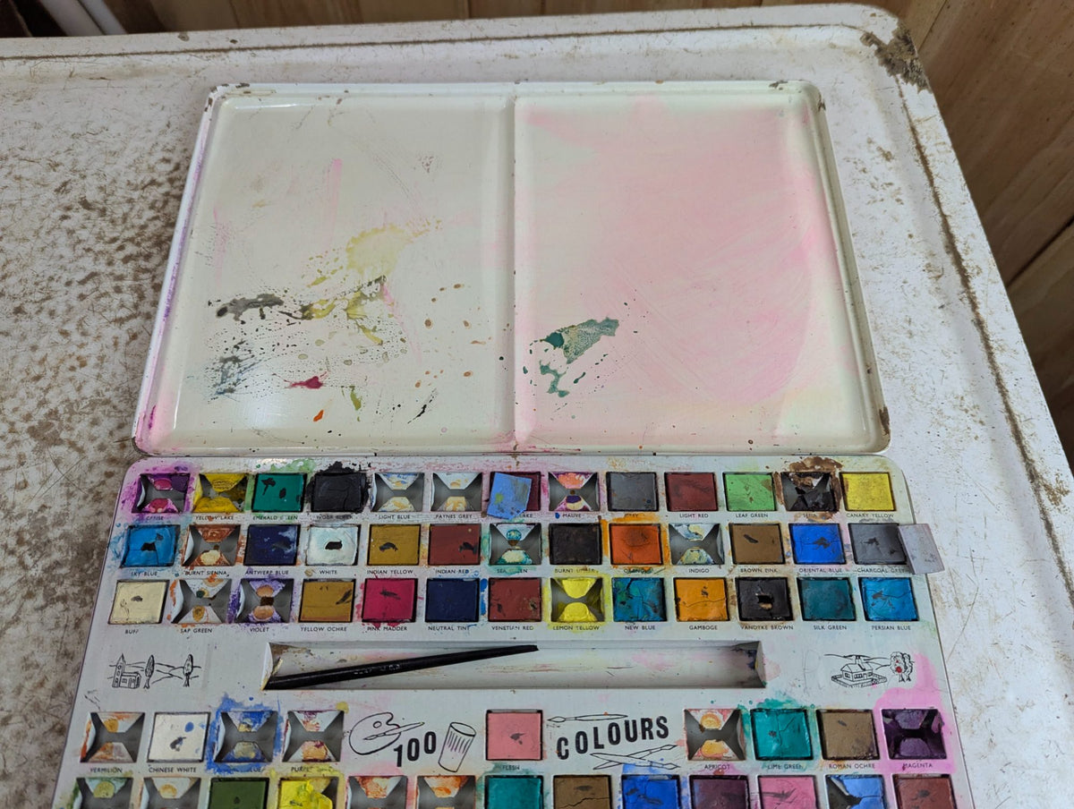 1950s The Fabulous Up to the Moon Tinplate Paintbox
