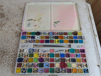 1950s The Fabulous Up to the Moon Tinplate Paintbox