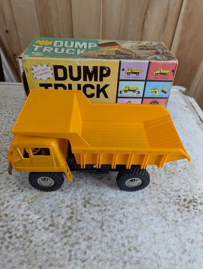 1970s Plastic Dump Truck Toy in Box - Electronics do not function